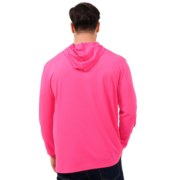 ProtectX 1-Pack American Flag Hi Vis Hoodie with Pockets UPF 50+ Sun Protection Quick Dry Safety Shirt with Hood  Customize