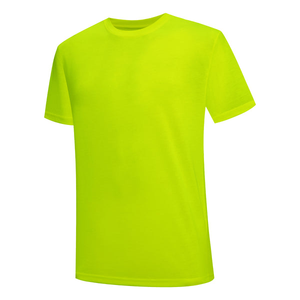 ProtectX 2-Pack High Visibility Shirts Neon Green Light Weight Short Sleeve Reflective Hi Vis Safety Shirts for Men and Women Construction Shirts