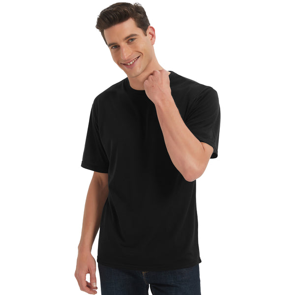 ProtectX 2-Pack High Visibility Shirts Black Light Weight Short Sleeve Reflective Hi Vis Safety Shirts for Men and Women Construction Shirts