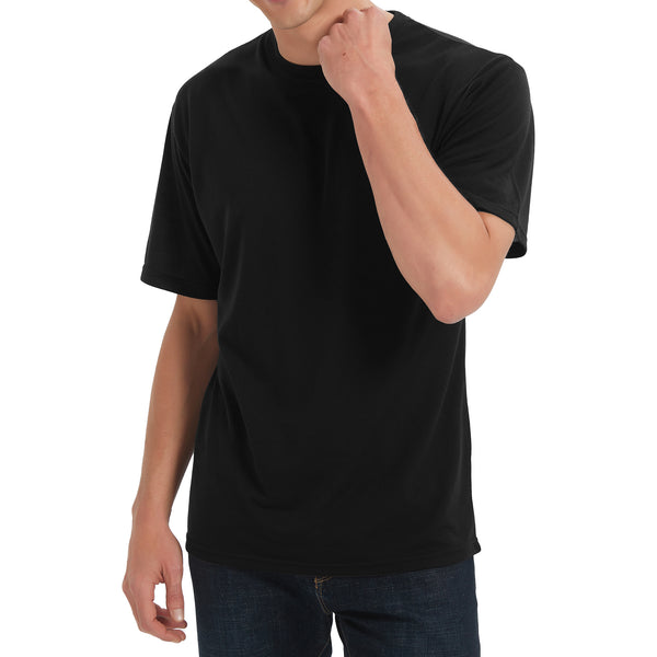 ProtectX 2-Pack High Visibility Shirts Black Light Weight Short Sleeve Reflective Hi Vis Safety Shirts for Men and Women Construction Shirts