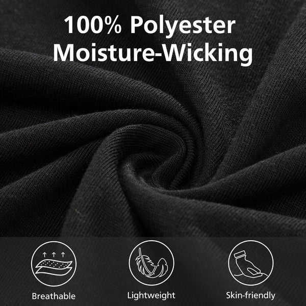 ProtectX 2-pack Blakc High Visibility Shirts Hi Vis Long Sleeve Shirts for Men Women Reflective Safety Shirts (Copy)