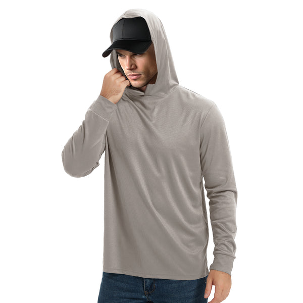 ProtectX 1-Pack Grey Hi Vis Hoodie with Pockets UPF 50+ Sun Protection Quick Dry Safety Shirt with Hood