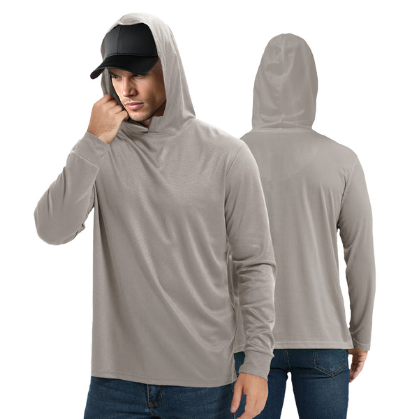ProtectX 1-Pack Grey Hi Vis Hoodie with Pockets UPF 50+ Sun Protection Quick Dry Safety Shirt with Hood