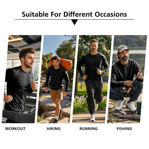 ProtectX 2-pack Blakc High Visibility Shirts Hi Vis Long Sleeve Shirts for Men Women Reflective Safety Shirts (Copy)