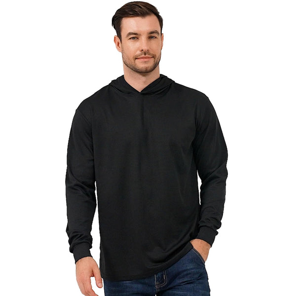 ProtectX 2-Pack Black Lightweight Long Sleeve Hoodies UPF 50+ Sun Protection Shirts For Men