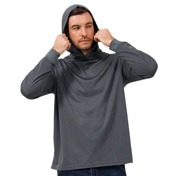 ProtectX 2-Pack Dark Gray Lightweight Long Sleeve Hoodies UPF 50+ Sun Protection Shirts For Men