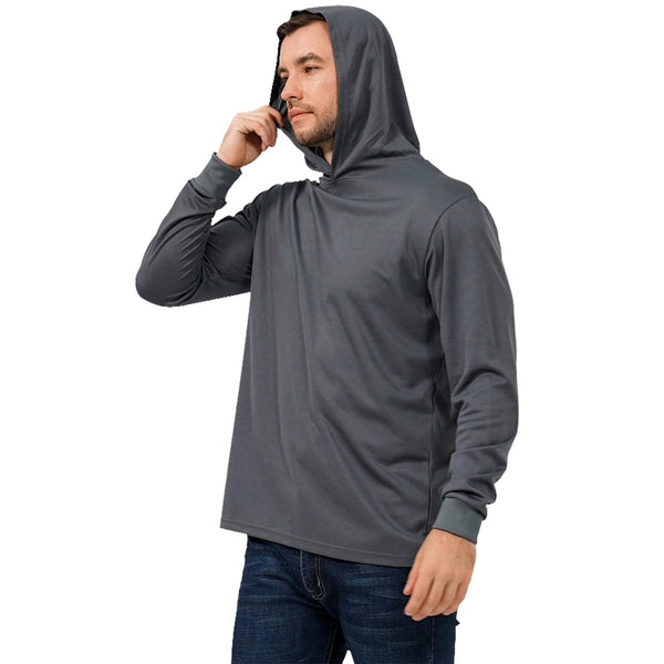 ProtectX 2-Pack Dark Gray Lightweight Long Sleeve Hoodies UPF 50+ Sun Protection Shirts For Men