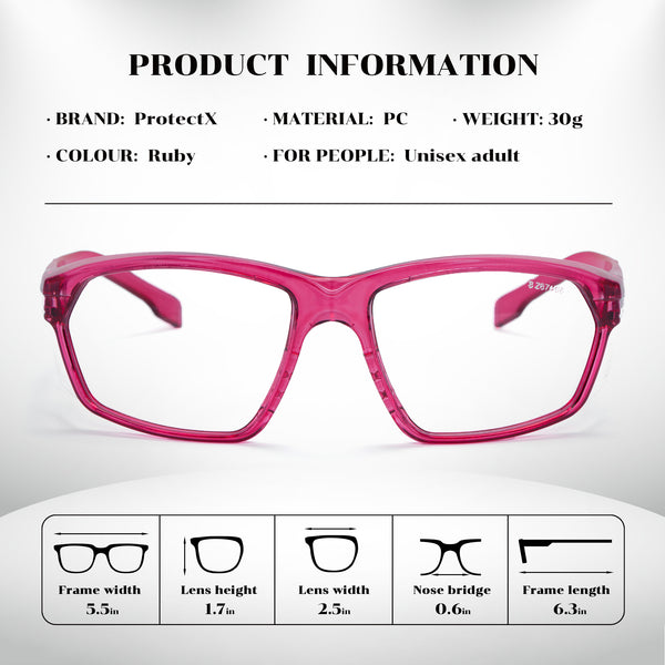 ProtectX【Heritage Pop Series】 Classic Safety Clear Glasses Anti-Fog Scratch Resistant Lenses Protective ANSI Z87.1