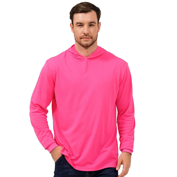 ProtectX 2-Pack Pink Lightweight Long Sleeve Hoodies UPF 50+ Sun Protection Shirts For Men