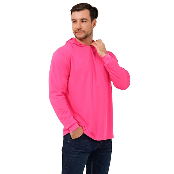 ProtectX 2-Pack Pink Lightweight Long Sleeve Hoodies UPF 50+ Sun Protection Shirts For Men