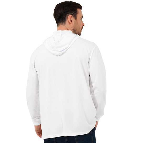 ProtectX 2-Pack White Lightweight Long Sleeve Hoodies UPF 50+ Sun Protection Shirts For Men