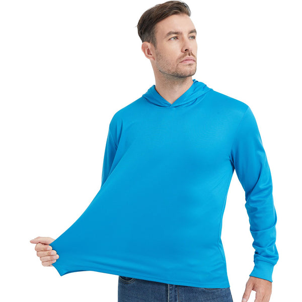 ProtectX 2-Pack Sky Blue Lightweight Long Sleeve Hoodies UPF 50+ Sun Protection Shirts For Men