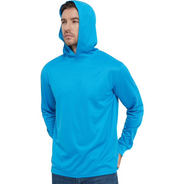 ProtectX 2-Pack Sky Blue Lightweight Long Sleeve Hoodies UPF 50+ Sun Protection Shirts For Men