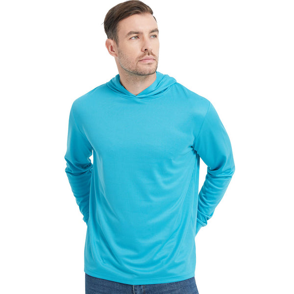 ProtectX 2-Pack Turquoise Lightweight Long Sleeve Hoodies UPF 50+ Sun Protection Shirts For Men