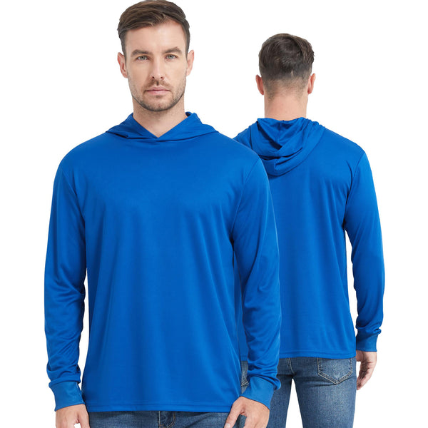 ProtectX 2-Pack Royal Blue Lightweight Long Sleeve Hoodies UPF 50+ Sun Protection Shirts For Men