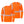 ProtectX Orange 2-pack High Vis Safety Shirts for Men, Long Sleeve Reflective Shirts, Class 3 Construction Shirts for Men Women