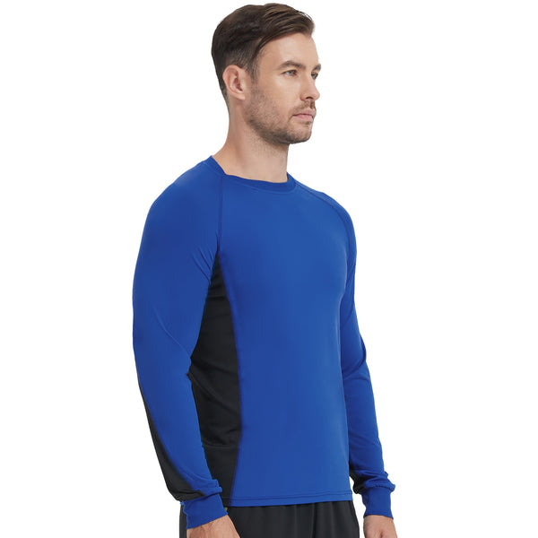 2 Pack Men's Long Sleeve Sun Protection Shirts Quick Dry UPF 50+ Lightweight Athletic Shirt for Workout Hiking Fishing