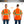 ProtectX Orange Hi Vis Short Sleeve Safety Shirts, Reflective Breathable Construction Apparel, Men Women Work Shirt, Class 2