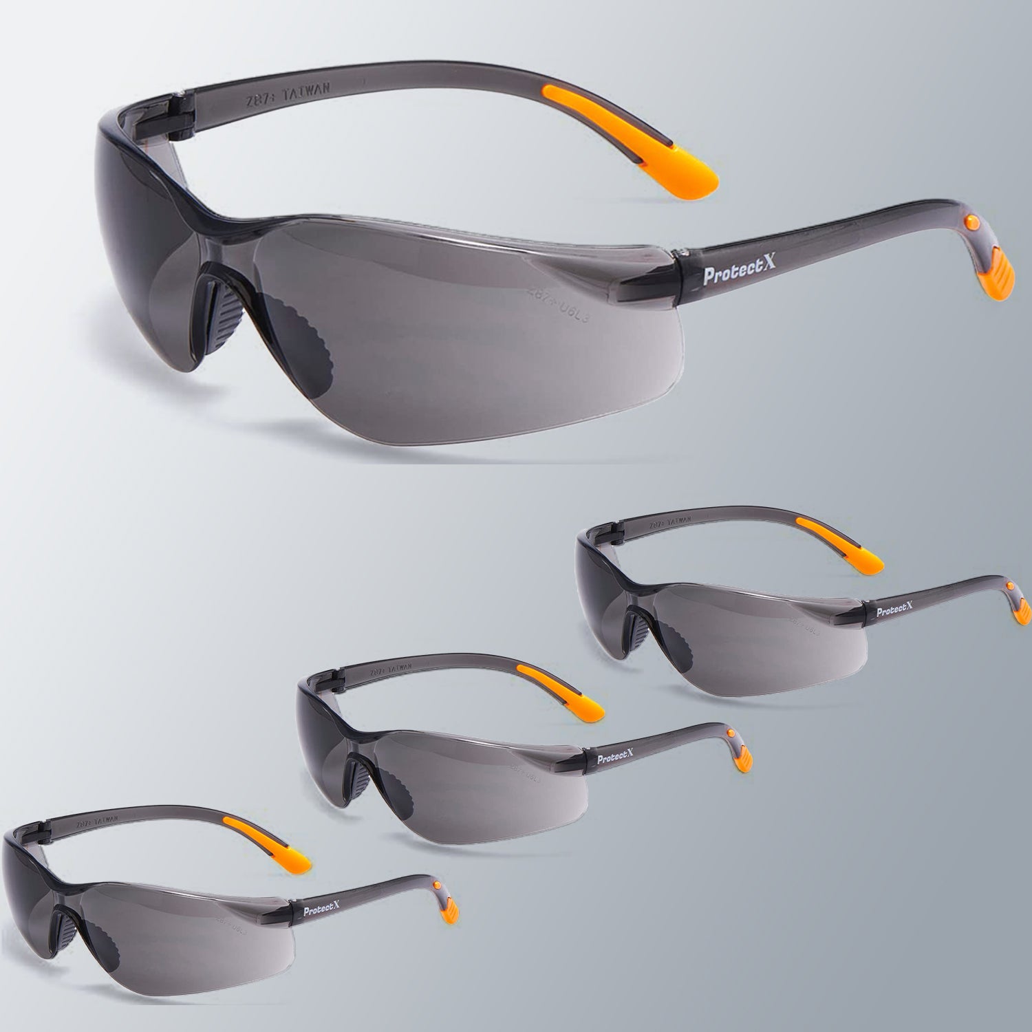 safety goggles sunglasses ProtectX Safety Glasses for Men & Women, Safety Sunglasses with Anti-Fog Scratch Resistant Lenses, Non-Slip Grips, ANSI Z87.1