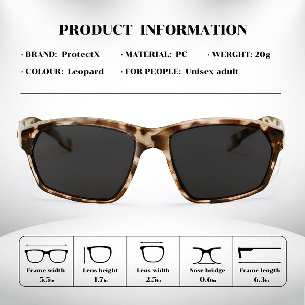ProtectX【Heritage Pop Collection】 Classic Safety Grey Glasses Anti-Fog Scratch Resistant Lenses Protective ANSI Z87.1
