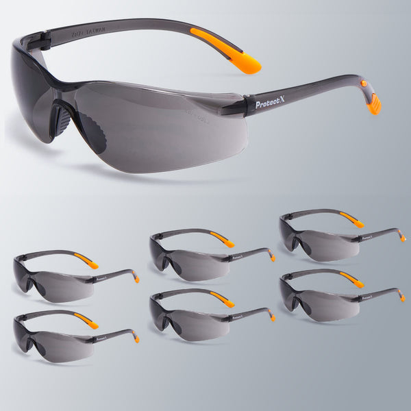 ProtectX Safety Glasses for Men & Women, Safety Sunglasses with Anti-Fog Scratch Resistant Lenses, Non-Slip Grips, ANSI Z87.1