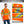 ProtectX Orange Hi Vis Short Sleeve Safety Shirts, Reflective Breathable Construction Apparel, Men Women Work Shirt, Class 2