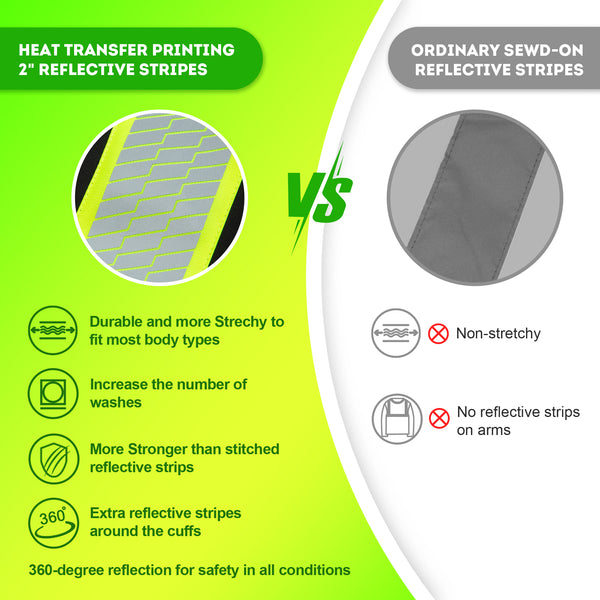 ProtectX Hi Vis Black Safety Hoodie for Men Women Fleece Lined High Visibility Sweatshirt Reflective Jacket