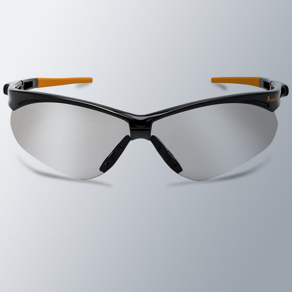 ProtectX Evergreen Orange Tip Indoor/Outdoor 2 Pk Safety Glasses Anti-Fog Scratch Resistant Lenses ANSI Z817.