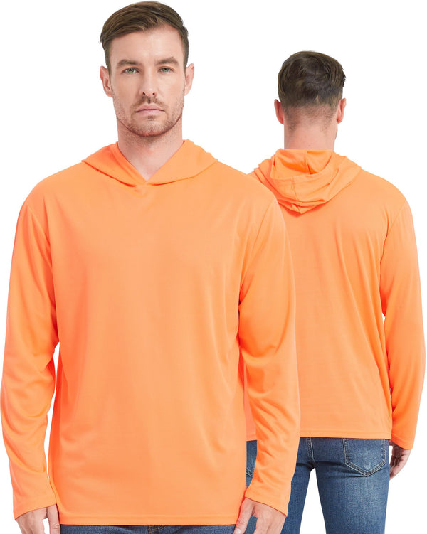 ProtectX 2-Pack Neon Green Moisture Wicking Long Sleeve Hoodies UPF 50+ Sun Protection Shirts For Men