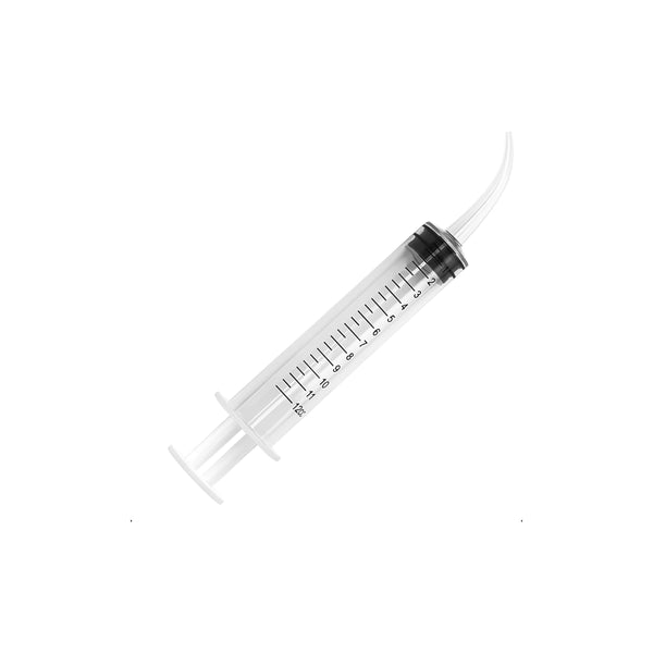 ProtectX Wisdom Teeth Syringe 12 ml 50-Pack Curved Tip Disposable Dental Irrigation Syringe