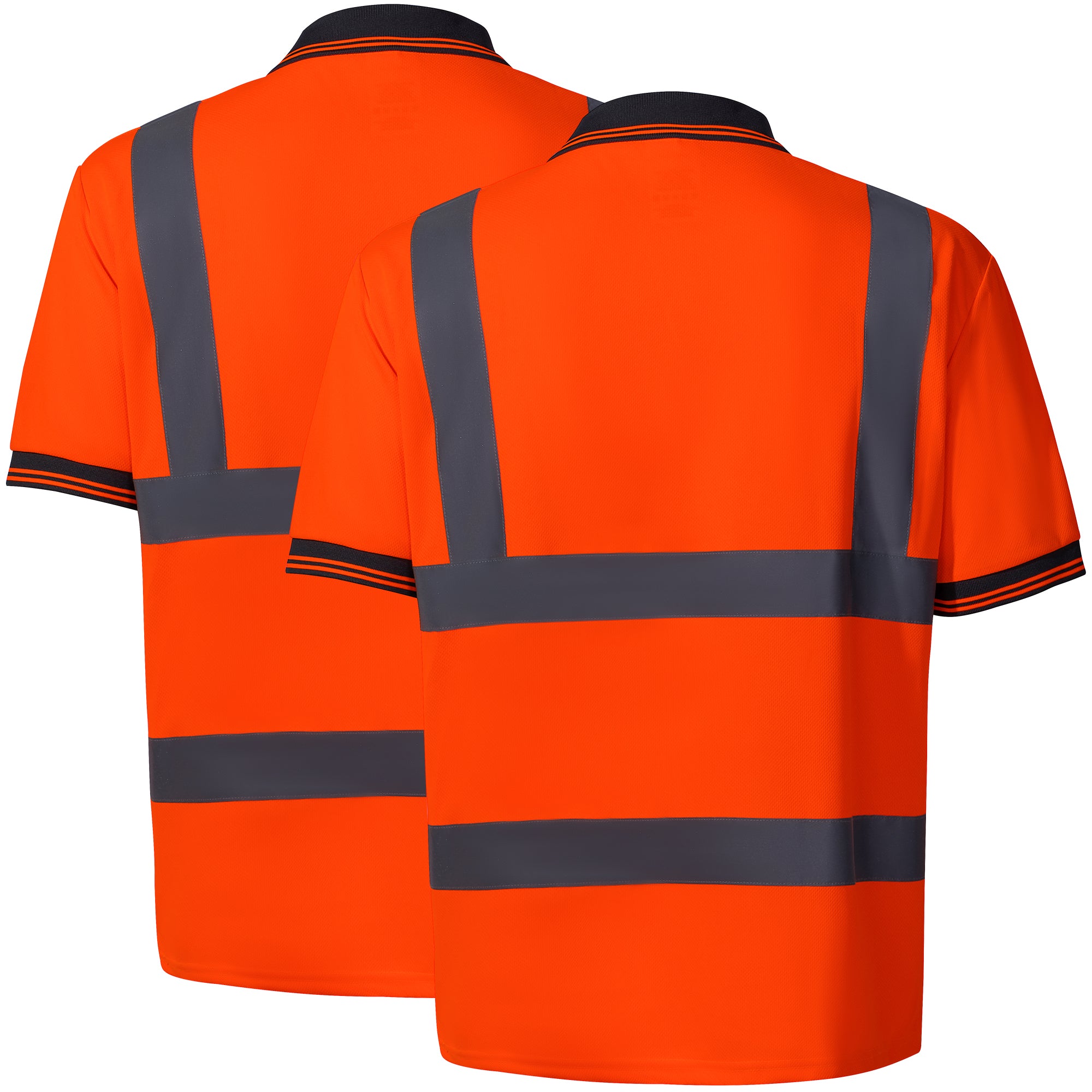 Geyoga 6-Pack Class 3 High Visibility Shirts - Reflective Safety Shirts, Breathable Short Sleeve
