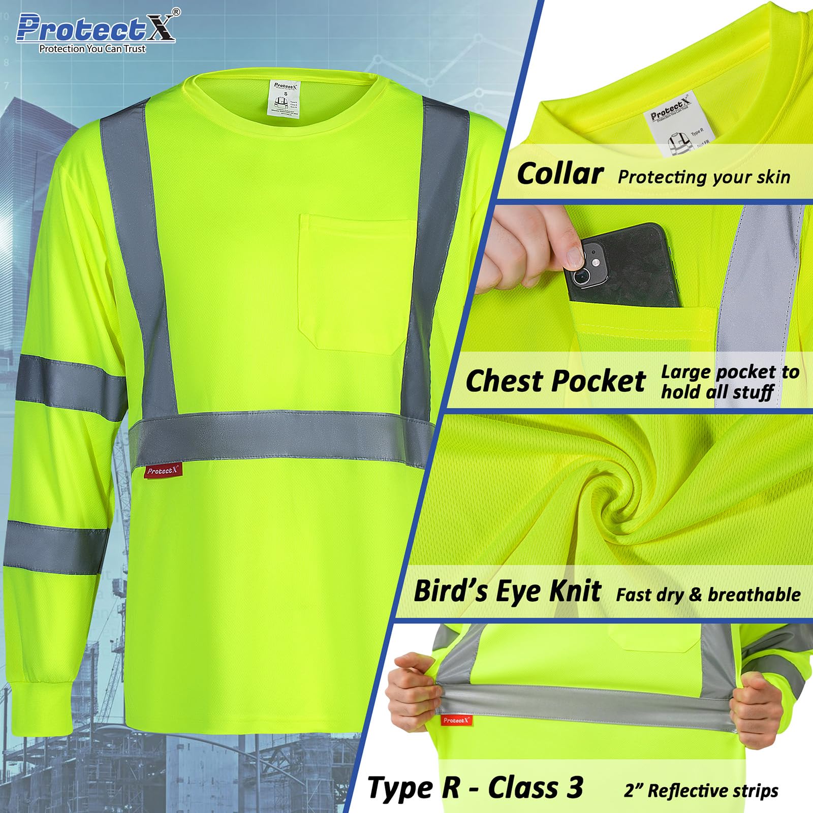 Fluorescent shirts construction online