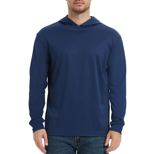 ProtectX Navy Blue 2-Pack Sun Protection Hoodies UPF 50+ Quick Dry Long Sleeve Athletic Shirts