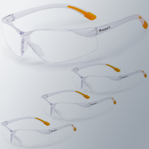 ProtectX Olympus Clear Safety Glasses Anti-Fog Scratch Resistant Lenses ANSI Z817.