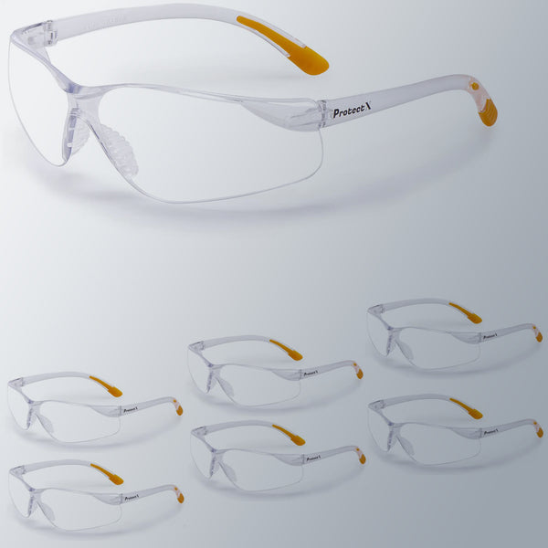 ProtectX Olympus Clear Safety Glasses Anti-Fog Scratch Resistant Lenses ANSI Z817.