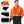 ProtectX Orange Zippered High Visibility Safety Reflective Sweatshirt with Large Pockets Class 3