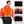 ProtectX Orange Zippered High Visibility Safety Reflective Sweatshirt with Large Pockets Class 3