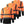 ProtectX 3-Pack Reflective High Visibility Orange Heavy-Duty Long Sleeve Safety T-Shirt Type R Class 2