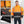 ProtectX Waterproof Class 3 Hi Vis Safety Winter Bomber Jacket for Men, High Visibility Reflective Jacket - Neon Orange