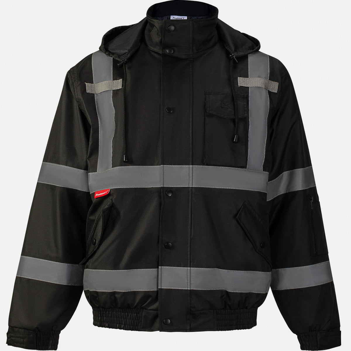 ProtectX Winter Hi Vis Safety Waterproof Bomber Jacket for Men, High V
