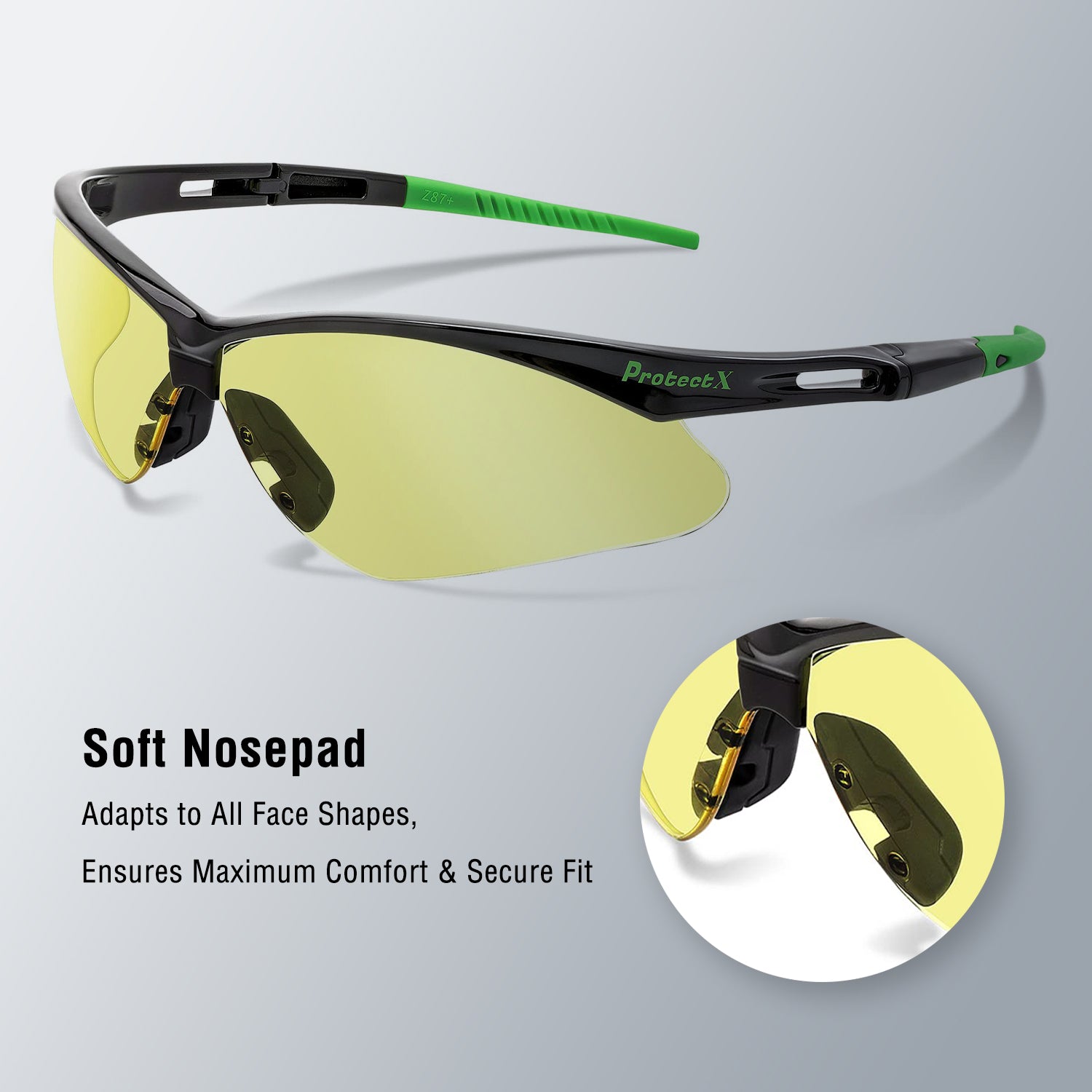 ProtectX Evergreen Amber 2 Pk Safety Glasses
