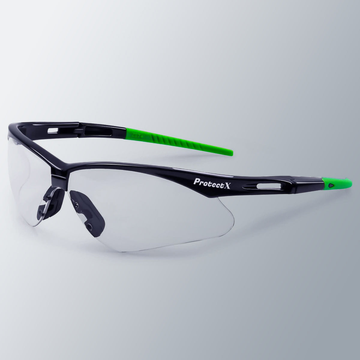 ProtectX Evergreen Clear Safety Glasses Anti-Fog Scratch