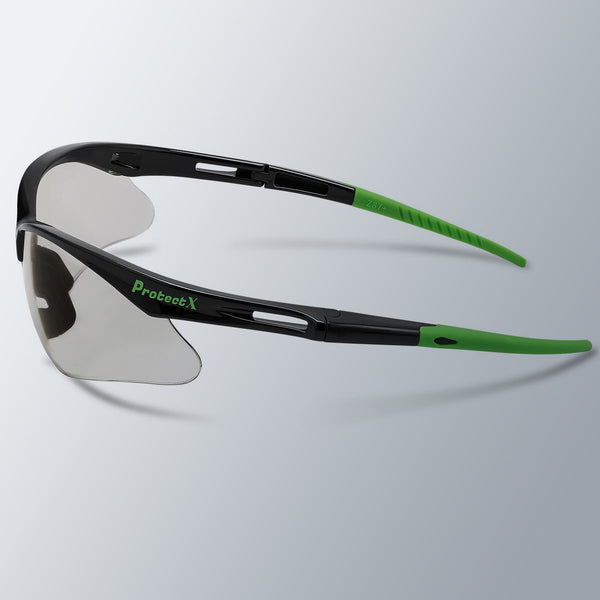 ProtectX Evergreen Indoor/Outdoor 2 Pk Safety Glasses Anti-Fog Scratch Resistant Lenses ANSI Z87.1