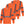 ProtectX 3 Pack High Elasticity Men's High Visibility Shirts Orange Reflective Safety T-Shirts for Construction, Type R Class 3