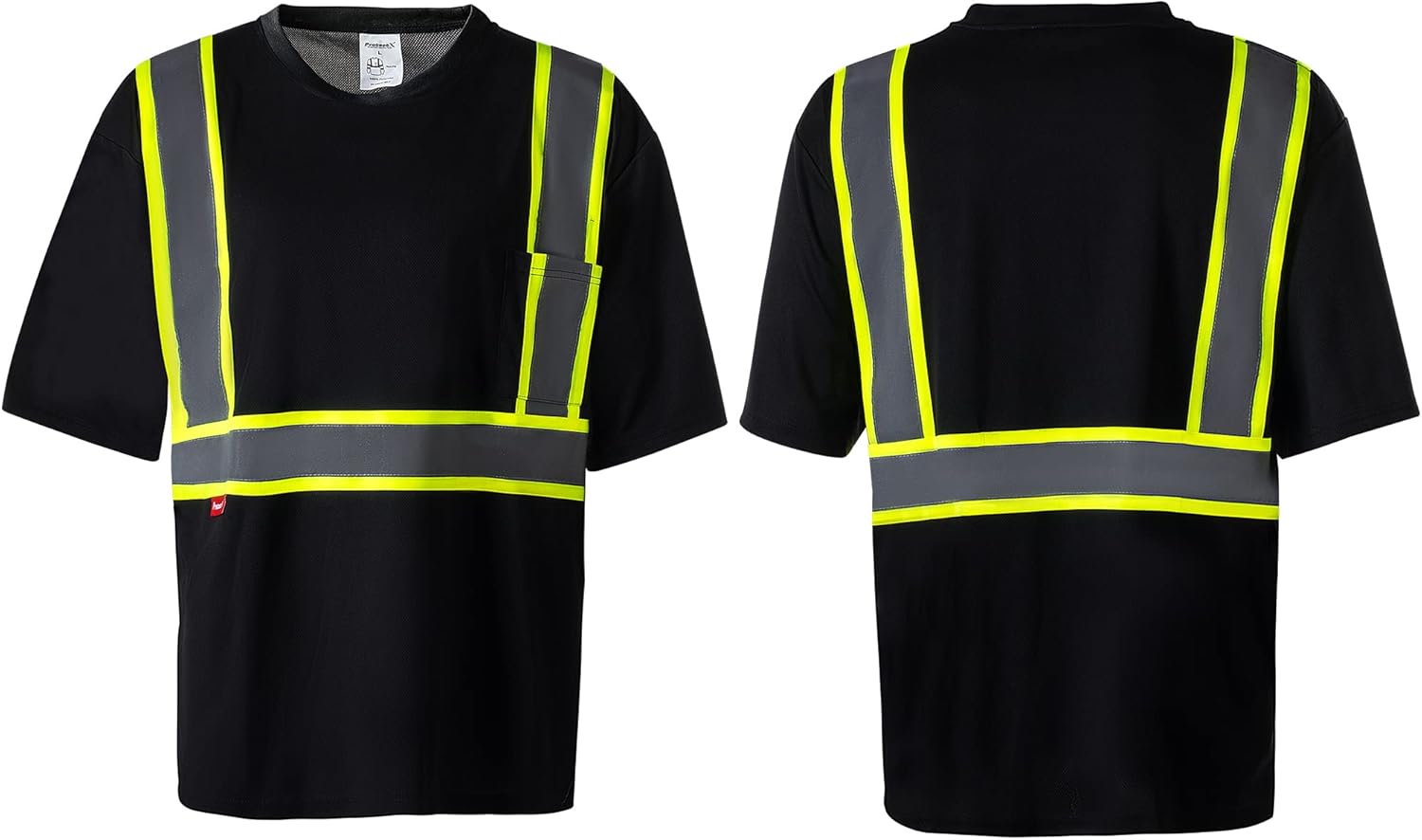 ProtectX Reflective Black Short Sleeve High Visibility