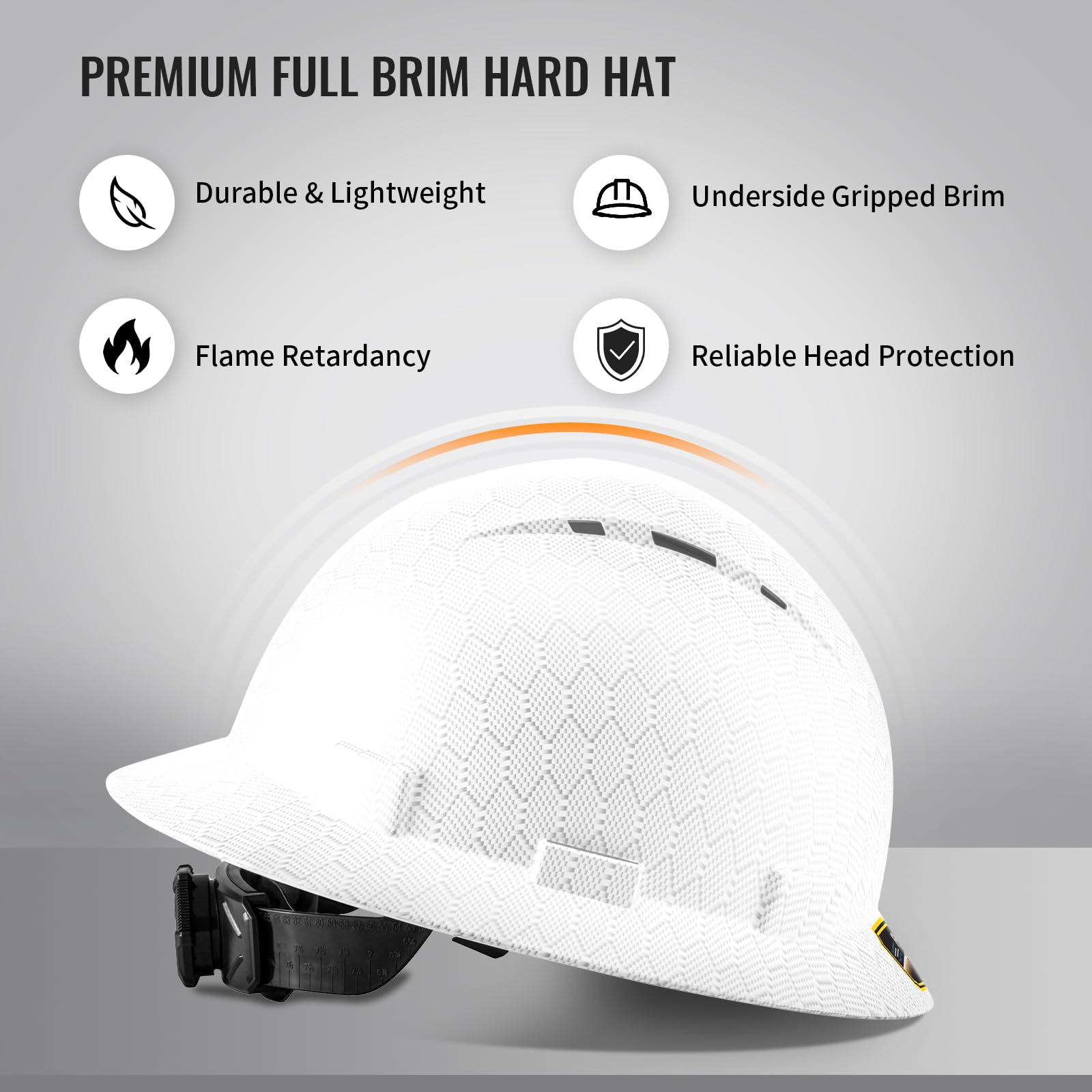 Hard Hat Buy Full Brim s Head Protection, Rainbow Gloss, OSHA/ANSI