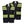 ProtectX Safety Vest Black Hi-Visibility Vest All Solid Fabric with 6 Pockets