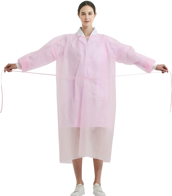 Disposable Breathable Polypropylene Isolation Gown Pink - AZAC Group