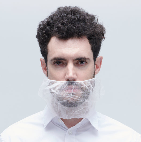 Disposable Beard Covers - White - AZAC Group