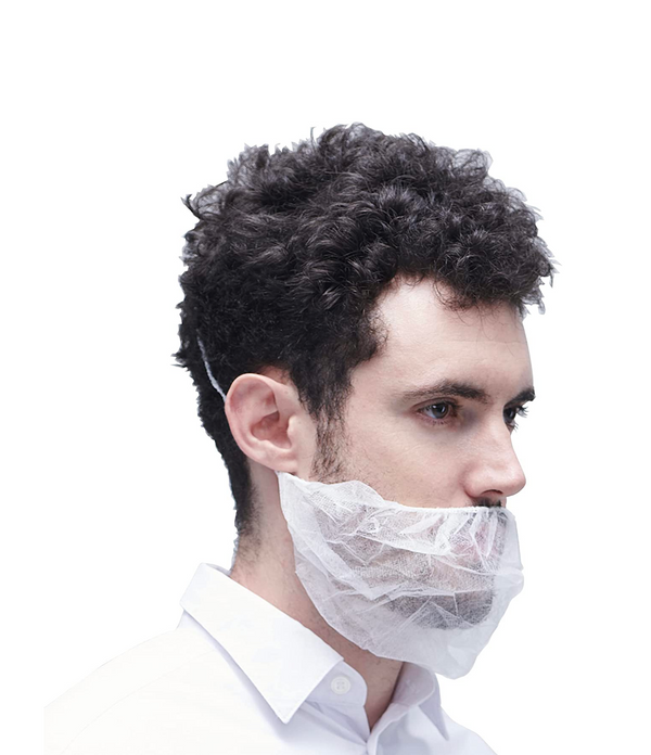 Disposable Beard Covers - White - AZAC Group